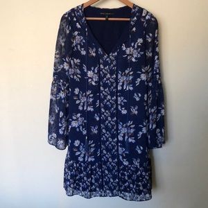 WHBM boho tunic dress with bell sleeves